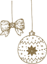 Illustration: Christbaumkugel mit Schleife