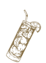 Illustration: Longdrink im Glas